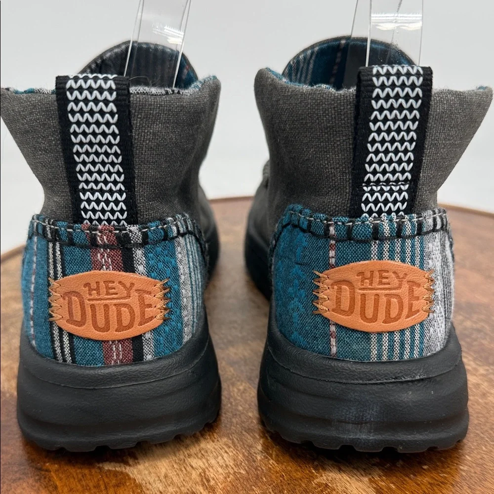 Hey Dude Shoes Wm 6 Denny Crafted Gray Casual Slip-On High Top Ankle Booties